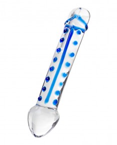 Двусторонний фаллоимитатор Sexus Glass, стекло, 20 см