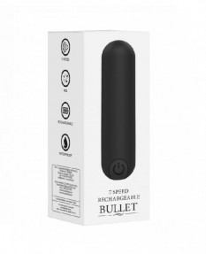 Перезаряжаемая вибропуля BGT - 7 Speed Rechargeable Bullet черная