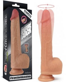 Реалистичный вибратор с ротацией и функцией нагрева Nature Cock Anthony на присоске, LV4032F