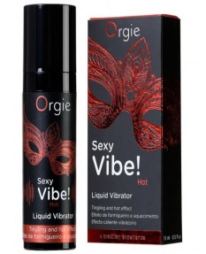 Гель для массажа ORGIE Sexy Vibe Hot с разогревающим и вибрирующим эффектом, 15 мл, 21210