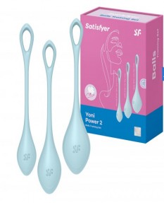 Вагинальные шарики Satisfyer Yoni Power 2, голубые, 9043859