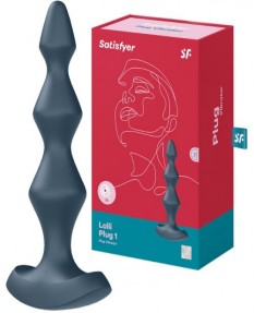 Анальная виброелочка Lolli Plug 1 Satisfyer, серая