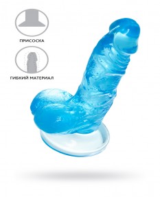 Фаллоимитатор A-TOYS BY TOYFA INDY,  ГОЛУБОЙ, 15,8 СМ, 762007