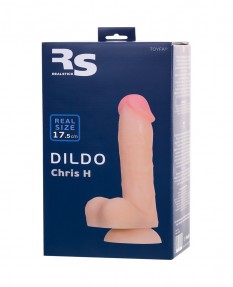 Фаллоимитатор REALSTICK SILICONE CHRIS H, ТЕЛЕСНЫЙ, 17,5 СМ, 9820001