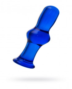 Анальная втулка SEXUS GLASS, СТЕКЛО, СИНЯЯ, 13.5 см, 912181