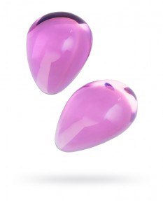 Вагинальные шарики SEXUS GLASS, СТЕКЛО, РОЗОВЫЕ, Ø 2,7 СМ, 912228