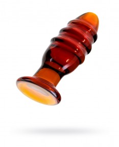 Анальная втулка SEXUS GLASS, СТЕКЛО, КОРИЧНЕВАЯ, 12,5 СМ, Ø 4 СМ, 912054