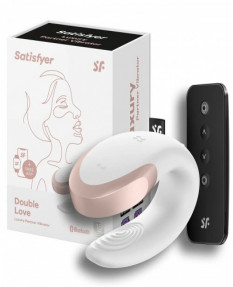 Вибратор для пар с управлением через пульт и приложение Satisfyer Double Love белый, 4001722