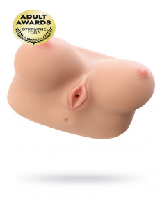 Мастурбатор реалистичный KOKOS JULIANA BREAST с вибрацией и ротацией, TPR, 20 см, M01-002-01V
