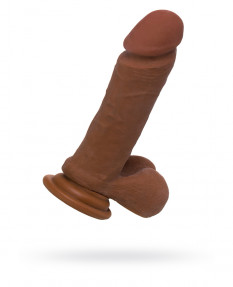 Фаллоимитатор TOYFA REALSTICK ELITE MULATTO, на присоске, мулат, 16 см, 982102