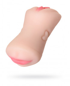 Мастурбатор TOYFA JUICY PUSSY PRETTY MOUTH, рот и вагина, SOFTSKIN, телесный, 17 см, 893020