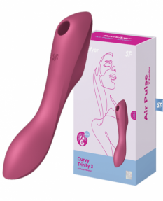 Вакуумно-волновой смарт-стимулятор Satisfyer Curvy Trinity 3 красный
