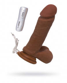 Реалистичный вибратор TOYFA RealStick Elite Mulatto, коричневый, 16 см, 981102-1