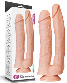 Двойной фаллоимитатор с присоской LoveToy Mega Double Dildo 33 см, LV111013