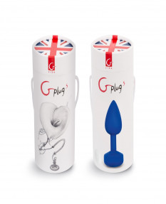 Инновационная маленькая дизайнерская пробка с вибрацией Gvibe Gplug, 8 см (ex. Fun Toys) (синий)