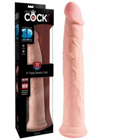Фаллоимитатор без мошонки на присоске King Cock Plus Triple Density 29 см