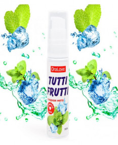 Съедобная гель-смазка TUTTI-FRUTTI со вкусом сладкой мяты 30г, 30011