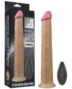 Реалистичный вибратор с ротацией Dual Layered Silicone Rotator 25 см, LV410212Flesh