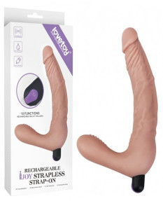 Безремневой реалистичный вибрострапон Rechargeable Ijoy Strapless Strap on 21 см, LV430200