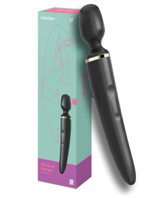 Вибромассажер перезаряжаемый Satisfyer Wand-er Woman, черный, J2018-47-1