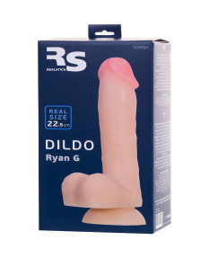 Фаллоимитатор REALSTICK SILICONE RYAN G,  телесный, 22,5 см, 9420003