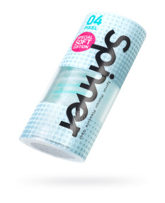 Нереалистичный мастурбатор TENGA SPINNER PIXEL SPECIAL SOFT, TPE, голубой, 14 см