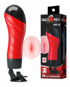 Вибромастурбатор с голосовым сопровождением Crazy Bull Delia на присоске, BM-00900T46S