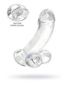 Реалистичный фаллоимитатор A-Toys by TOYFA Cryst, TPE, прозрачный, 15 см, 762005