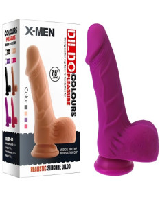 Классический фаллоимитатор пурпурного цвета X-Men 18 см, SILICONE-005PUR