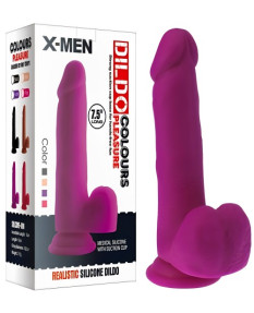Классический фаллоимитатор пурпурного цвета X-Men 18 см, SILICONE-006PUR