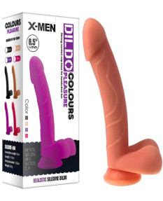 Реалистичный фаллоимитатор телесного цвета X-Men 22 см, SILICONE-004FL