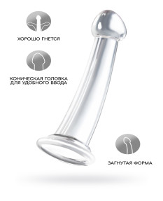 Нереалистичный фаллоимитатор Jelly Dildo S Toyfa Basic, TPE, прозрачный, 15,5 см, 882025-1
