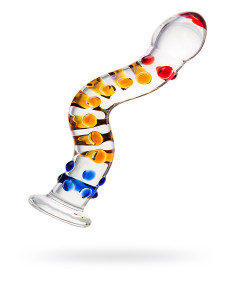 Нереалистичный фаллоимитатор Sexus Glass, стекло, прозрачный, 20 см, 912041
