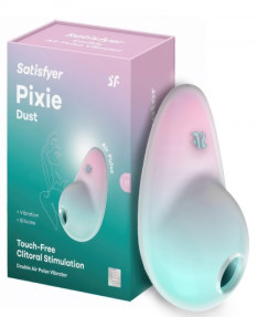 Вакуумно-волновой стимулятор с вибрацией Satisfyer Pixie Dust мятно-розовый, 4049724